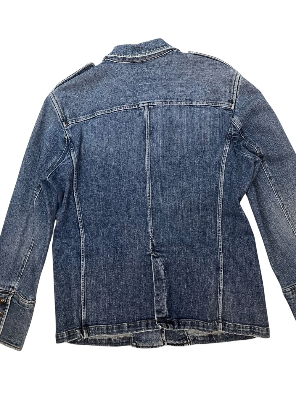 Vintage Ralph Lauren Jeans Co. Denim Chore Jacket Womens XL Military Utility - Picture 8 of 14